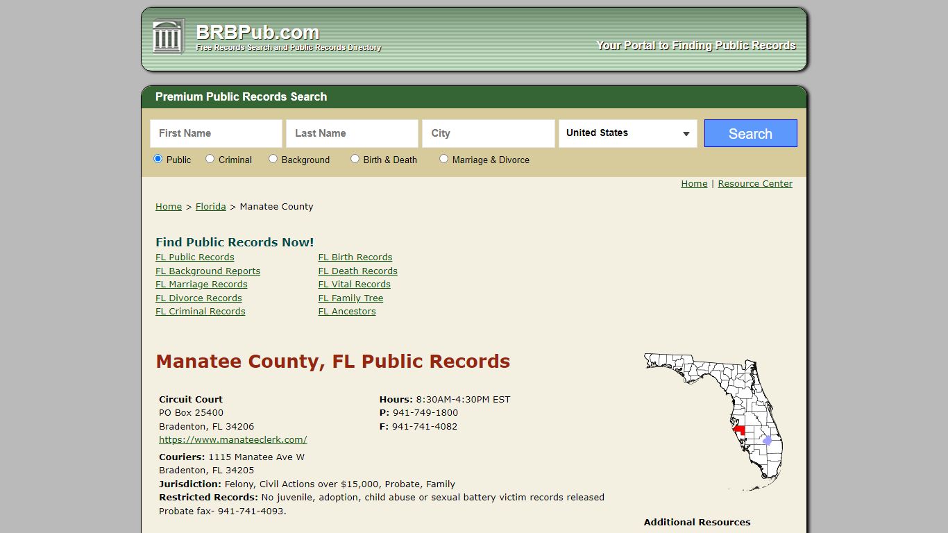 Manatee County Public Records | Search Florida Government Databases